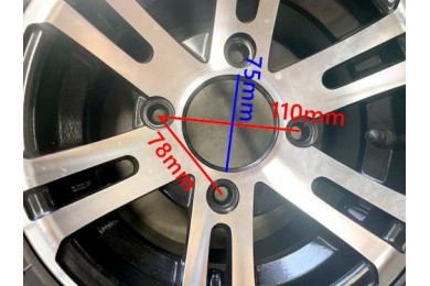 10 inch Complete Wheel Alloy Rim Tyre Quad ATV Buggy Gokart 4 Stud AT21x7-10