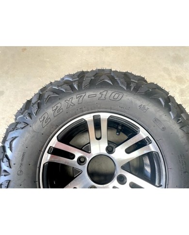 10 inch Complete Wheel Alloy Rim Tyre Quad ATV Buggy Gokart 4 Stud AT21x7-10 10 inch Complete Wheel Alloy Rim Tyre Quad ATV Buggy Gokart 4 Stud AT21x7-10