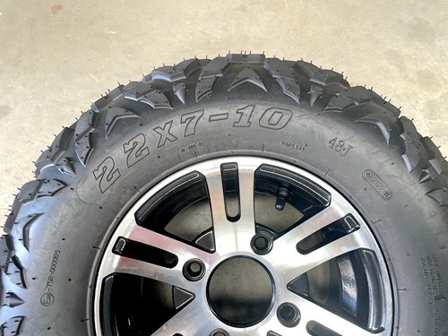 10 inch Complete Wheel Alloy Rim Tyre Quad ATV Buggy Gokart 4 Stud AT21x7-10