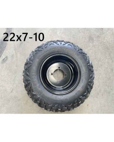 10 inch Complete Wheel Steel Rim Tyre Quad ATV Buggy Gokart 4 Stud AT21x7-10 10 inch Complete Wheel Steel Rim Tyre Quad ATV Buggy Gokart 4 Stud AT21x7-10