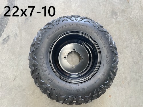10 inch Complete Wheel Steel Rim Tyre Quad ATV Buggy Gokart 4 Stud AT21x7-10