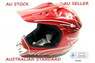 RED HELMET ADULT MOTOR BIKE QUAD ATV KART BUGGY AUSTRALIAN STANDARD OFFROAD RED HELMET ADULT MOTOR BIKE QUAD ATV KART BUGGY AUSTRALIAN STANDARD OFFROAD