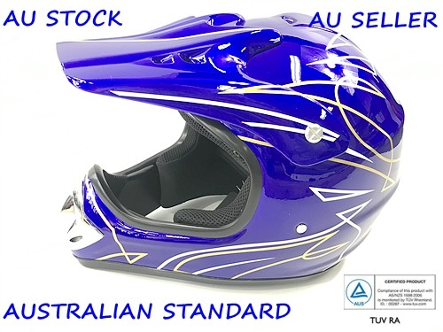 BLUE HELMET ADULT MOTOR BIKE QUAD ATV KART BUGGY AUSTRALIAN STANDARD OFFROAD BLUE HELMET ADULT MOTOR BIKE QUAD ATV KART BUGGY AUSTRALIAN STANDARD OFFROAD