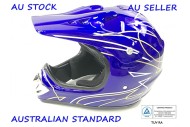 BLUE HELMET ADULT MOTOR BIKE QUAD ATV KART BUGGY AUSTRALIAN STANDARD OFFROAD BLUE HELMET ADULT MOTOR BIKE QUAD ATV KART BUGGY AUSTRALIAN STANDARD OFFROAD