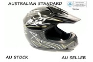 BLACK HELMET KIDS MOTOR BIKE QUAD ATV KART BUGGY AUSTRALIAN STANDARD OFFROAD BLACK HELMET KIDS MOTOR BIKE QUAD ATV KART BUGGY AUSTRALIAN STANDARD OFFROAD