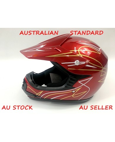RED HELMET KIDS MOTOR BIKE QUAD ATV KART BUGGY AUSTRALIAN STANDARD OFFROAD RED HELMET KIDS MOTOR BIKE QUAD ATV KART BUGGY AUSTRALIAN STANDARD OFFROAD