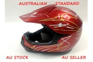 RED HELMET KIDS MOTOR BIKE QUAD ATV KART BUGGY AUSTRALIAN STANDARD OFFROAD RED HELMET KIDS MOTOR BIKE QUAD ATV KART BUGGY AUSTRALIAN STANDARD OFFROAD