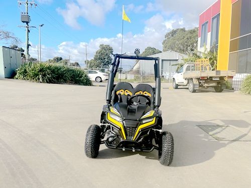 FORZA 1 K1 Dune Buggy 163CC 5.5HP Off Road UTV ATV 2 Seater 4 Wheel Go kart REV Yellow