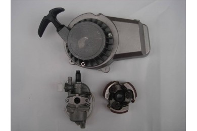 Carby + Clutch + Alloy Pull Starter 47cc 49cc ATV QUAD Bike Dirt Pocket Mini Pit