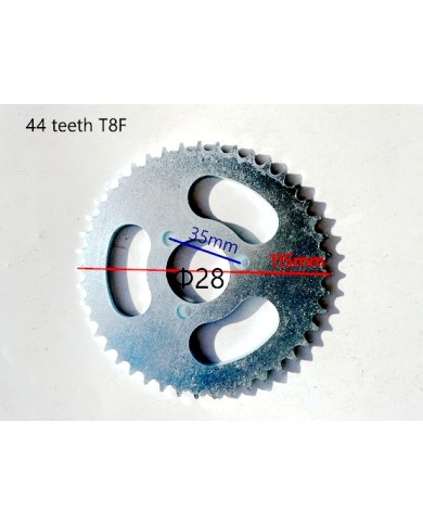 44 Teeth T8F Rear Back Chain Sprocket Cog PIT PRO TRAIL QUAD ATV KART 44 Teeth T8F Rear Back Chain Sprocket Cog PIT PRO TRAIL QUAD ATV KART