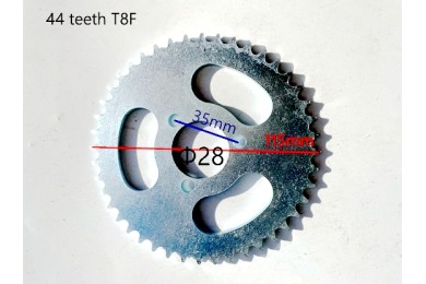 44 Teeth T8F Rear Back Chain Sprocket Cog PIT PRO TRAIL QUAD ATV KART