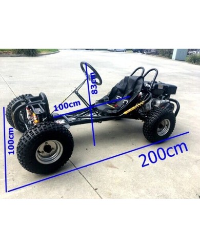 OFFROAD 9HP 270CC GO KART SINGLE SEAT ADULT BUGGY QUAD ATV SUSPENSION WET CLUTCH BLUE