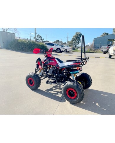 125CC ATV Sport Quad Dirt Bike 4 Wheel Buggy Go kart Rear Rack Semi Auto 3+1 Ranger red 125CC ATV Sport Quad Dirt Bike 4 Wheel Buggy Go kart Rear Rack Semi Auto 3+1 Ranger red