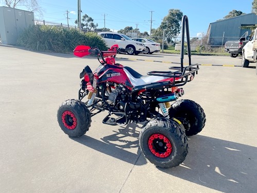 125CC ATV Sport Quad Dirt Bike 4 Wheel Buggy Go kart Rear Rack Semi Auto 3+1 Ranger red 125CC ATV Sport Quad Dirt Bike 4 Wheel Buggy Go kart Rear Rack Semi Auto 3+1 Ranger red