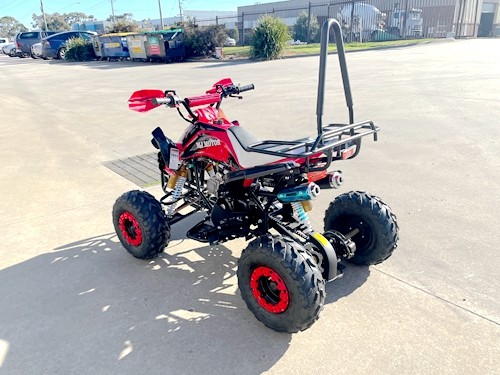 125CC ATV Sport Quad Dirt Bike 4 Wheel Buggy Go kart Rear Rack Semi Auto 3+1 Ranger red 125CC ATV Sport Quad Dirt Bike 4 Wheel Buggy Go kart Rear Rack Semi Auto 3+1 Ranger red