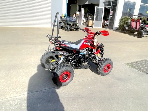 125CC ATV Sport Quad Dirt Bike 4 Wheel Buggy Go kart Rear Rack Semi Auto 3+1 Ranger red 125CC ATV Sport Quad Dirt Bike 4 Wheel Buggy Go kart Rear Rack Semi Auto 3+1 Ranger red