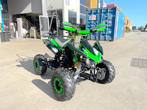 125CC ATV Sport Quad Dirt Bike 4 Wheel Buggy Go kart Rear Rack Semi Auto 3+1 RANGER GREEN
