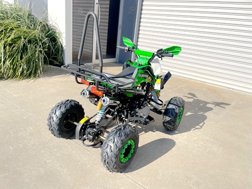 125CC ATV Sport Quad Dirt Bike 4 Wheel Buggy Go kart Rear Rack Semi Auto 3+1 RANGER GREEN