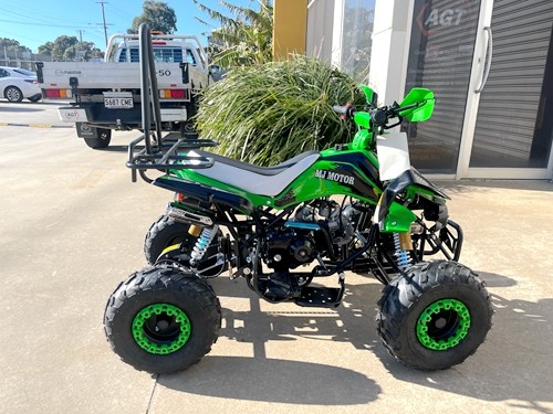 125CC ATV Sport Quad Dirt Bike 4 Wheel Buggy Go kart Rear Rack Semi Auto 3+1 RANGER GREEN