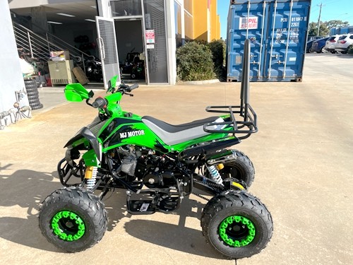 125CC ATV Sport Quad Dirt Bike 4 Wheel Buggy Go kart Rear Rack Semi Auto 3+1 RANGER GREEN