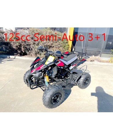125CC ATV Sport Quad Dirt Bike 4 Wheel Buggy Go kart Rear Rack Semi Auto 3+1 Ranger Black 125CC ATV Sport Quad Dirt Bike 4 Wheel Buggy Go kart Rear Rack Semi Auto 3+1 Ranger Black