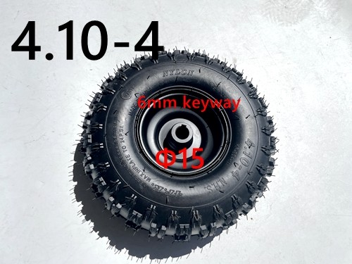 4.10- 4" 4 Inch Wheel Rim+Tyre Tire ESKY Mini Quad Bike ATV Buggy 15mm with 6mm keyway