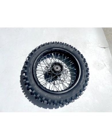 80/100-12 FRONT WHEEL KNOBBY TYRE +TUBE WITH DISC 12 INCH 12mm hole DIRT BIKE TRAIL BIKE