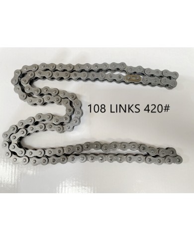 Black 420 108 Links Drive Chain + Joiner Link PIT Quad Dirt Bike Buggy Trike Black 420 108 Links Drive Chain + Joiner Link PIT Quad Dirt Bike Buggy Trike