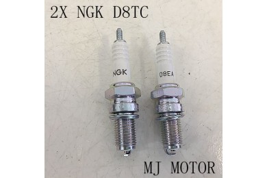 2 x D8TC NGK Spark Plug 200cc 250cc PIT Scooter Quad Dirt Bike ATV Gokart Buggy