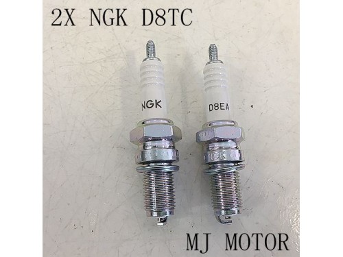 2 x D8TC NGK Spark Plug 200cc 250cc PIT Scooter Quad Dirt Bike ATV Gokart Buggy