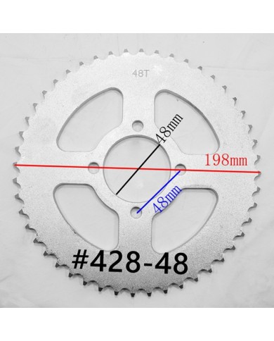 48T Teeth 428 Chain Rear Back Sprocket Cog PIT TRAIL DIRT BIKE ATV KART BUGGY 48T Teeth 428 Chain Rear Back Sprocket Cog PIT TRAIL DIRT BIKE ATV KART BUGGY