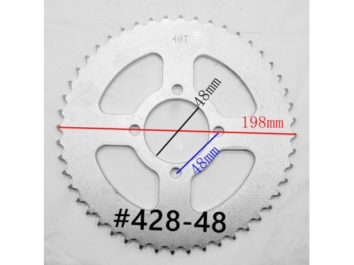 48T Teeth 428 Chain Rear Back Sprocket Cog PIT TRAIL DIRT BIKE ATV KART BUGGY