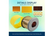 2PCS Air Filter Pre Filter Cleaner for Honda GX240 GX270 8HP 9HP LIFAN GO KART 2PCS Air Filter Pre Filter Cleaner for Honda GX240 GX270 8HP 9HP LIFAN GO KART