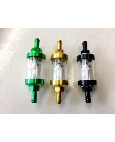 Universal Aluminum 6mm CNC Inline Gas Fuel Oil Filter for Motorcycle in 3 colors Universal Aluminum 6mm CNC Inline Gas Fuel Oil Filter for Motorcycle in 3 colors