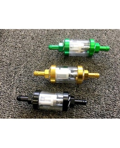 Universal Aluminum 6mm CNC Inline Gas Fuel Oil Filter for Motorcycle in 3 colors Universal Aluminum 6mm CNC Inline Gas Fuel Oil Filter for Motorcycle in 3 colors
