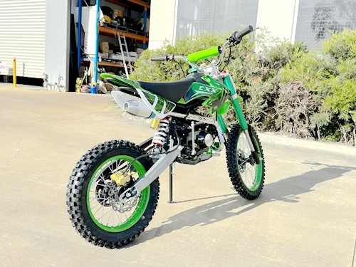 BIGFOOT 125CC PIT MOTOR DIRT BIKE TRAIL MOTOCROSS TERRAIN PRO KICK START GREEN