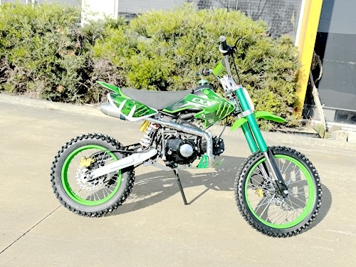 BIGFOOT 125CC PIT MOTOR DIRT BIKE TRAIL MOTOCROSS TERRAIN PRO KICK START GREEN