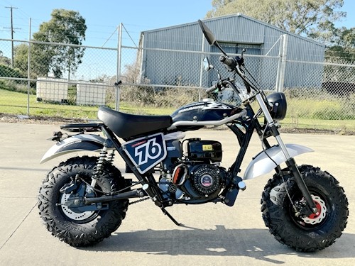 MB200X TrailMaster Hurricane Mini Bike Coleman Full sized REC-REG E-start BLACK