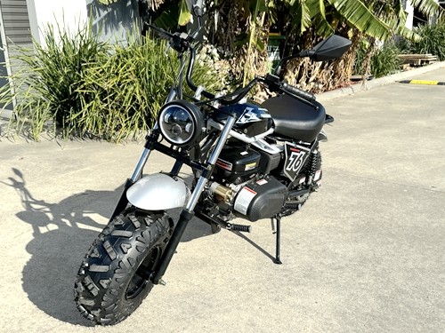 MB200X TrailMaster Hurricane Mini Bike Coleman Full sized REC-REG E-start BLACK