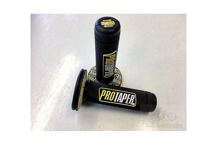 thumbnail image 2 of GOODFITMENT 7/8" Motorcycle Handlebar Grips (22mm) - Black Aluminum & Rubber For Honda, Yamaha, Suzuki, Kawasaki 2 of 4