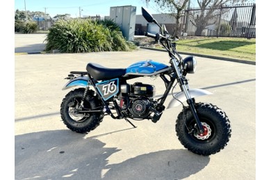 MB200X TrailMaster Hurricane Mini Bike Coleman Full sized REC-REG E-start BLUE MB200X TrailMaster Hurricane Mini Bike Coleman Full sized REC-REG E-start BLUE
