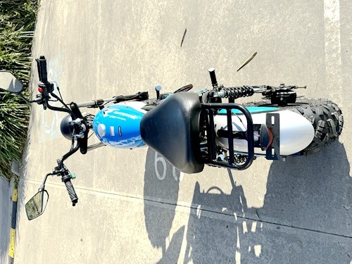 MB200X TrailMaster Hurricane Mini Bike Coleman Full sized REC-REG E-start BLUE