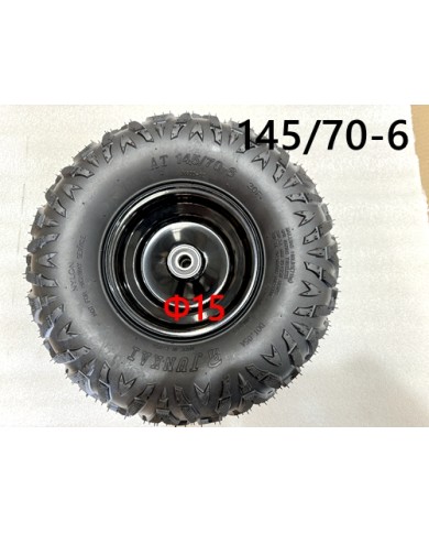 6 inch Wheel Rim Tyre Quad ATV Buggy Gokart Bearing Complete Wheel AT 145/70-6  15mm 6 inch Wheel Rim Tyre Quad ATV Buggy Gokart Bearing Complete Wheel AT 145/70-6  15mm