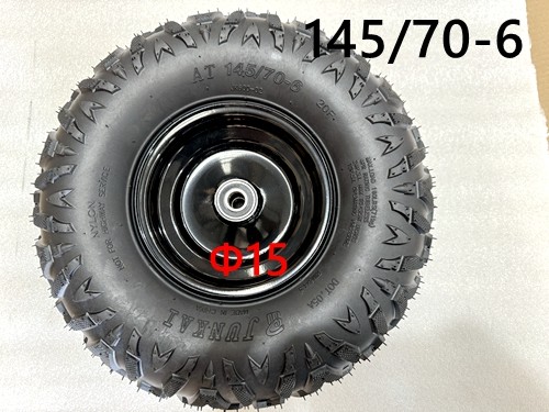 6 inch Wheel Rim Tyre Quad ATV Buggy Gokart Bearing Complete Wheel AT 145/70-6  15mm 6 inch Wheel Rim Tyre Quad ATV Buggy Gokart Bearing Complete Wheel AT 145/70-6  15mm