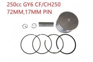 Gy6 CN CF 250cc Piston & Rings set 72mm Quad buggy scooter Kinroad Twister Kandi Gy6 CN CF 250cc Piston & Rings set 72mm Quad buggy scooter Kinroad Twister Kandi