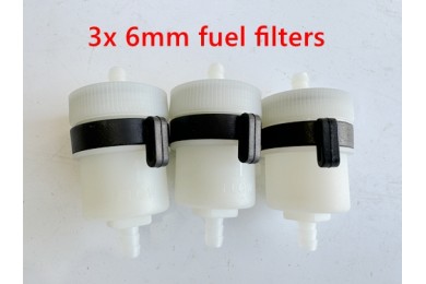 3X 6mm Fuel Petrol Filter fit Buggy ATV QUAD DIRT BIKE TRAIL BIKE PROJECT TRIKE