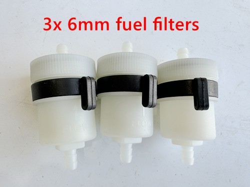3X 6mm Fuel Petrol Filter fit Buggy ATV QUAD DIRT BIKE TRAIL BIKE PROJECT TRIKE
