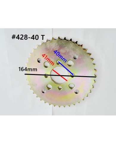 40 Teeth 428 Rear Back Chain Sprocket Cog Mini Jeep Atv Quad Dirt Bike