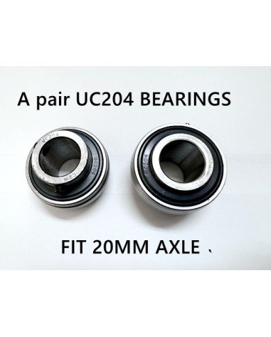 UC204 20MM A PAIR BEARINGS GO KART AXLE  20MM LENGTH  DIRFT TRIKE GO KART SLIDER UC204 20MM A PAIR BEARINGS GO KART AXLE  20MM LENGTH  DIRFT TRIKE GO KART SLIDER