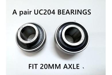 UC204 20MM A PAIR BEARINGS GO KART AXLE  20MM LENGTH  DIRFT TRIKE GO KART SLIDER